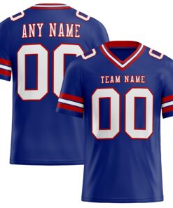 Custom Royal White-Red Authentic Football Jersey
